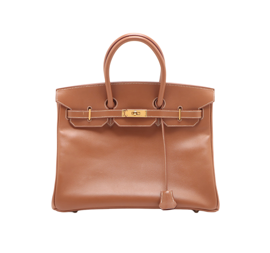 Hermes Gold Epsom Birkin 35 Stamped D Squared