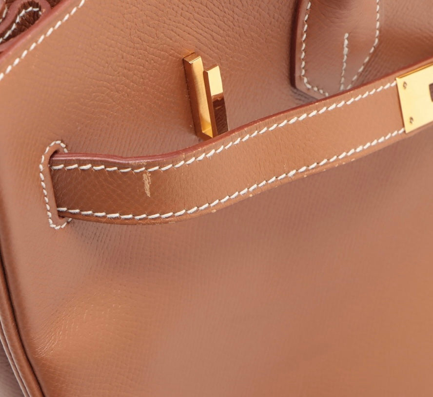 Hermes Gold Epsom Birkin 35 Stamped D Squared