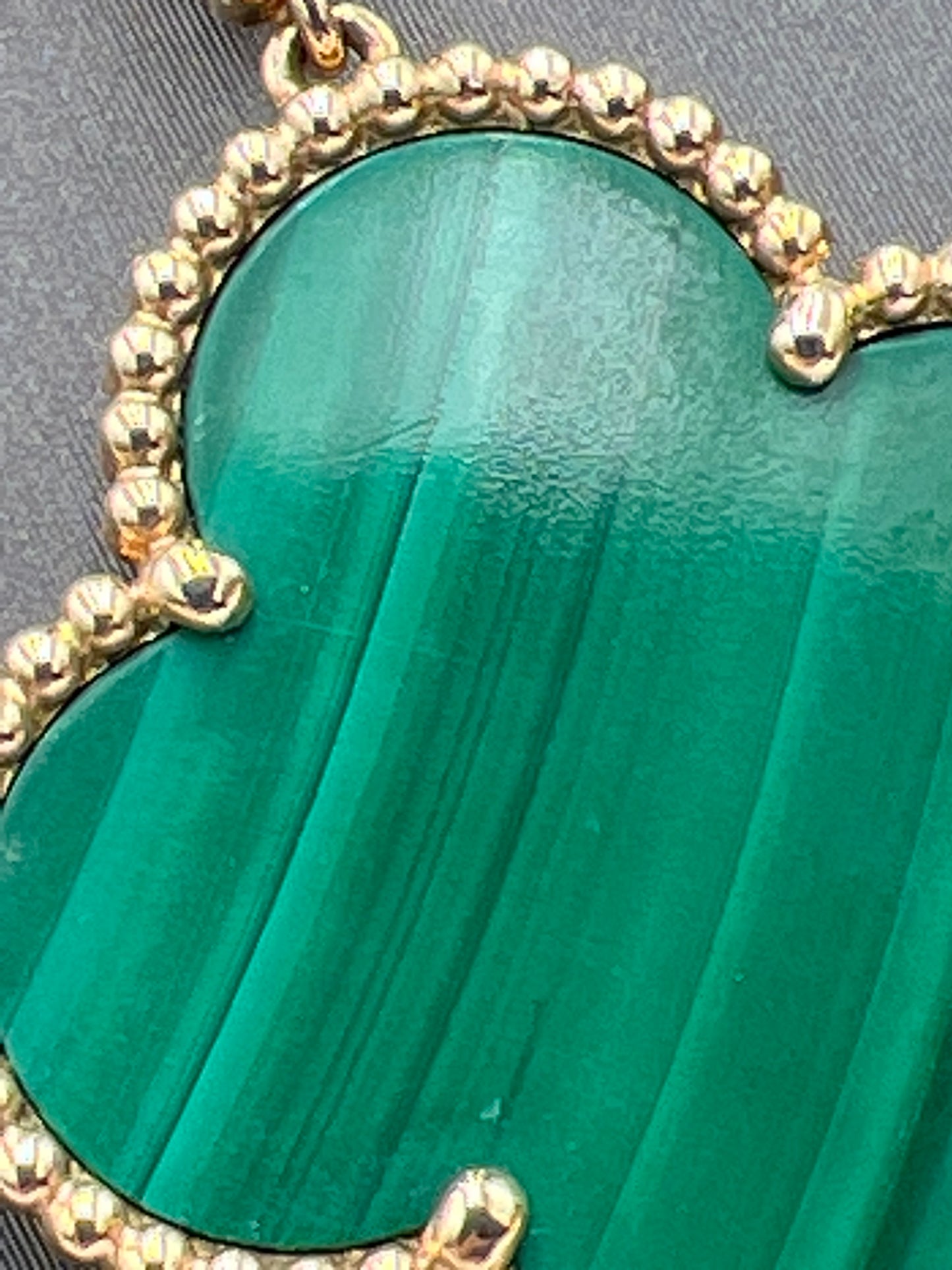 Van Cleef & Arpels Magic Alhambra Malachite 18k Yellow Gold Long Necklace