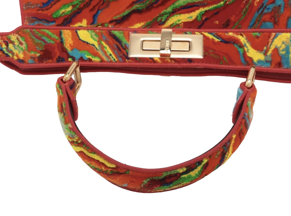 Fendi Velvet Peek-a-boo Shoulder Bag