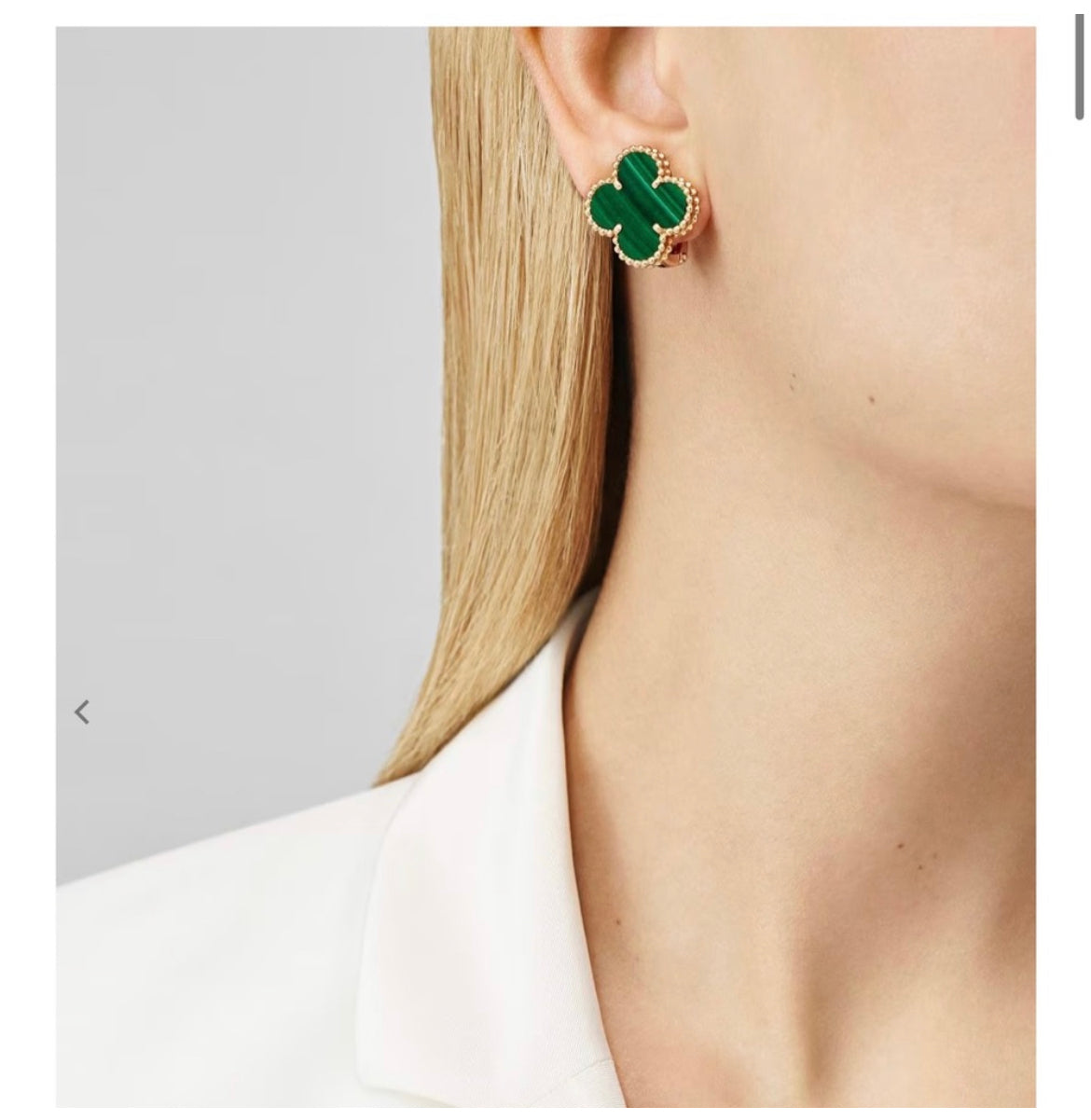 Van Cleef &Arpels Magic Malachite Earrings 18k Gold