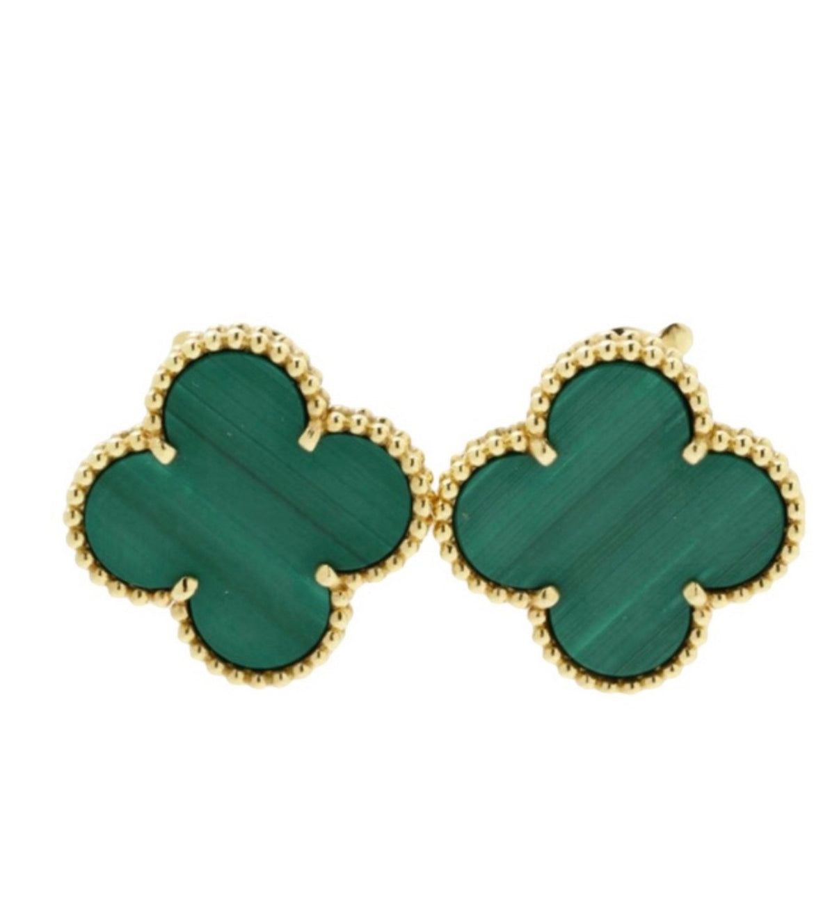 Van Cleef &Arpels Magic Malachite Earrings 18k Gold
