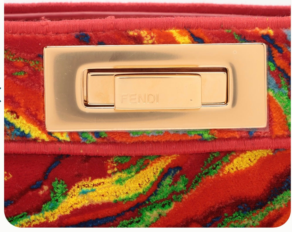 Fendi Velvet Peek-a-boo Shoulder Bag