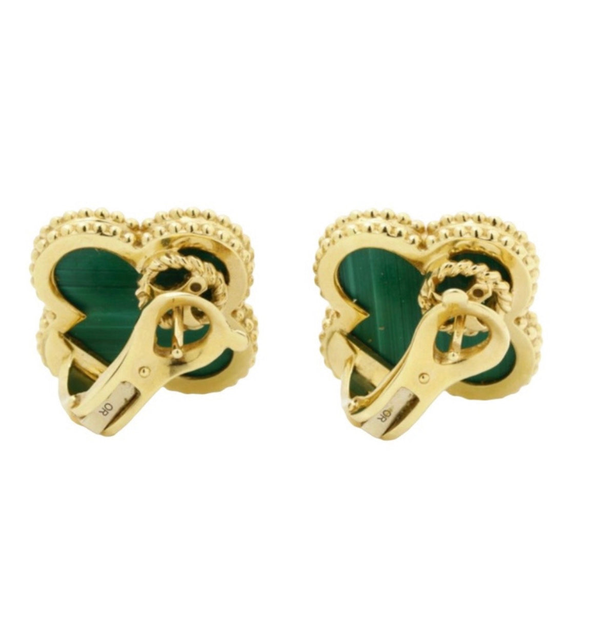 Van Cleef &Arpels Magic Malachite Earrings 18k Gold