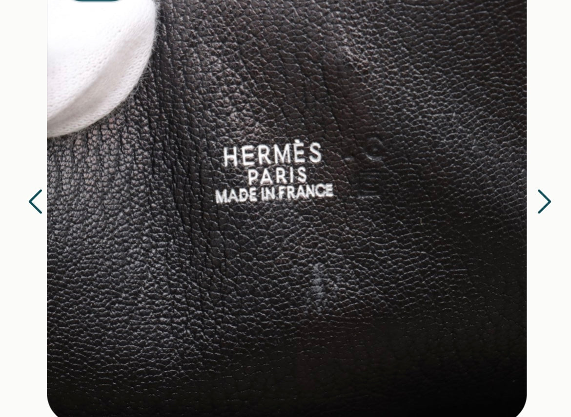 HERMÈS 28CM KELLY RETOURNE DALMATIAN BUFFALO PHW