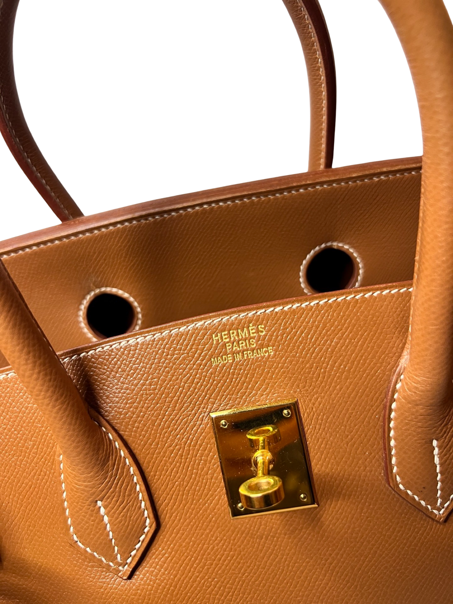 Hermes Gold Epsom Birkin 35 Stamped D Squared