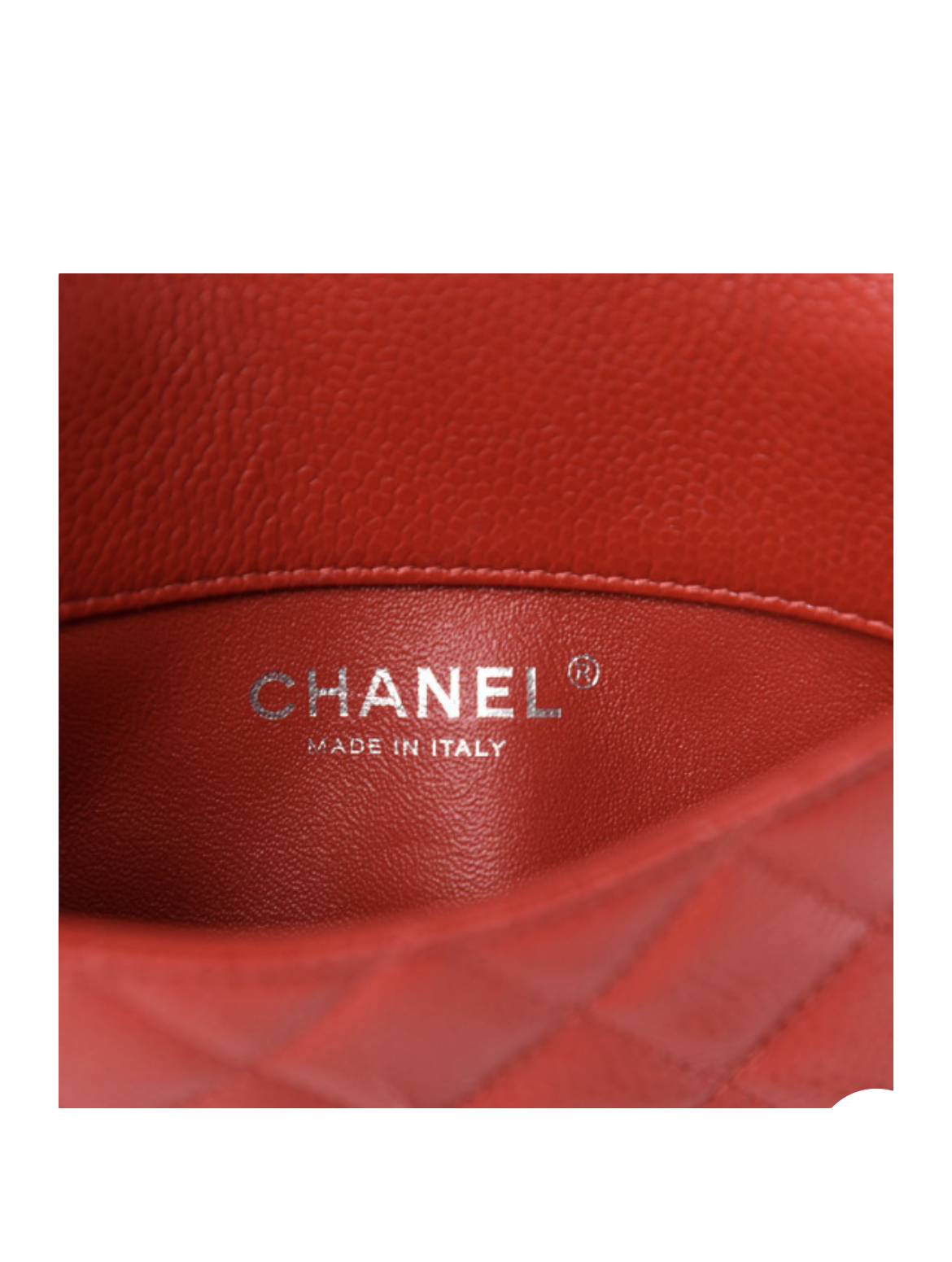 Chanel Red Caviar Front Pocket Interlocking CC Crossbody Bag