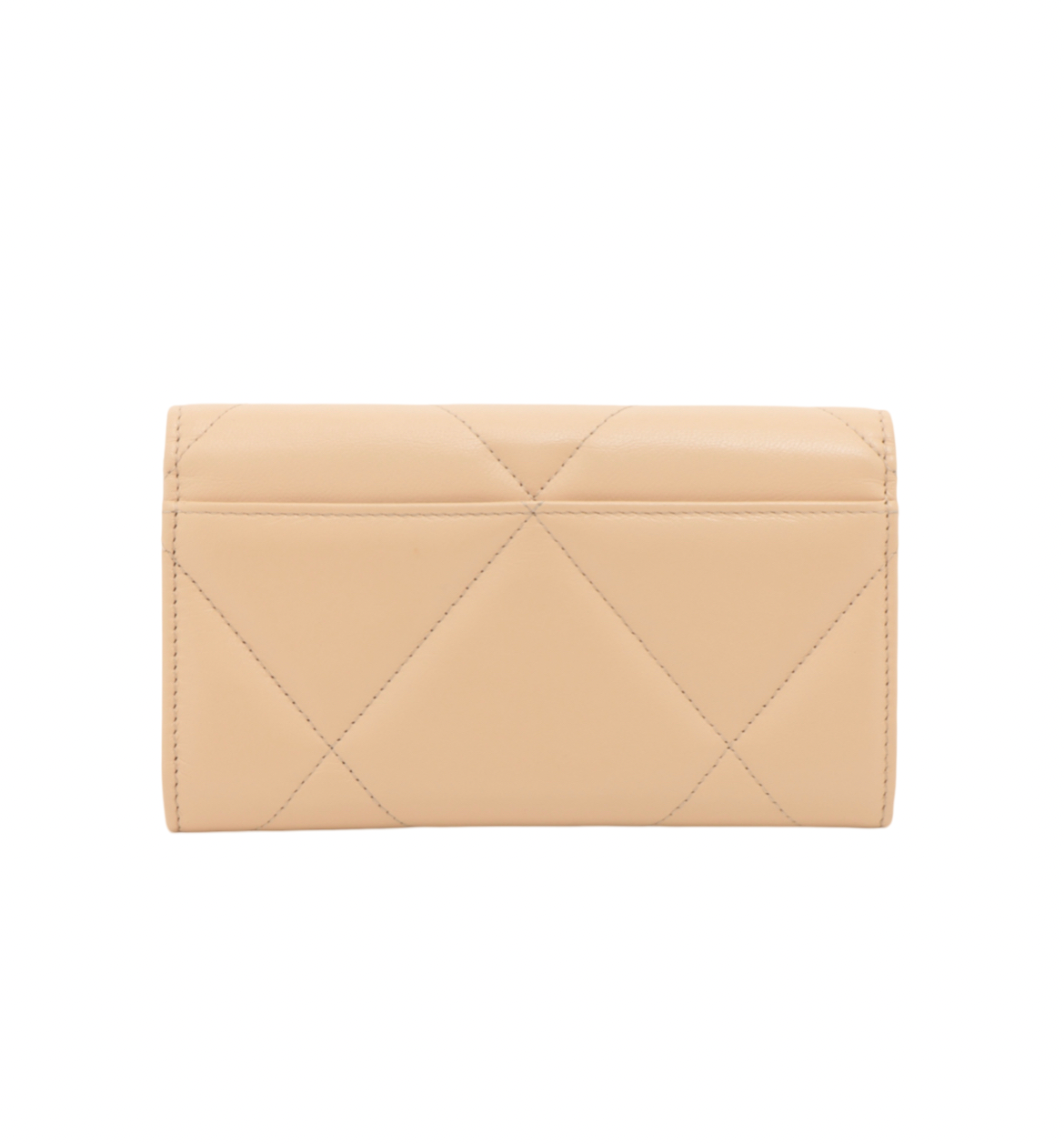 Chanel 19 Beige Lambskin Long Wallet
