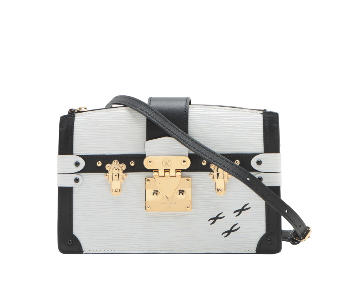 Louis Vuitton White Epi Leather Trunk Crossbody Bag