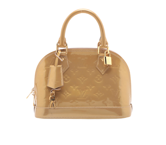 Louis Vuitton Gold Patent Leather Alma BB