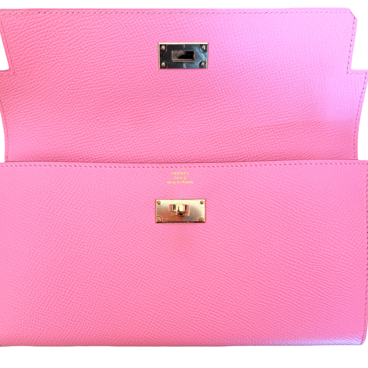 Hermes Rose Confetti Epsom Kelly Longue Wallet
