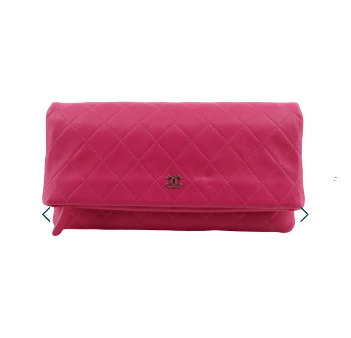 Chanel Pink Quilted Lambskin Clutch