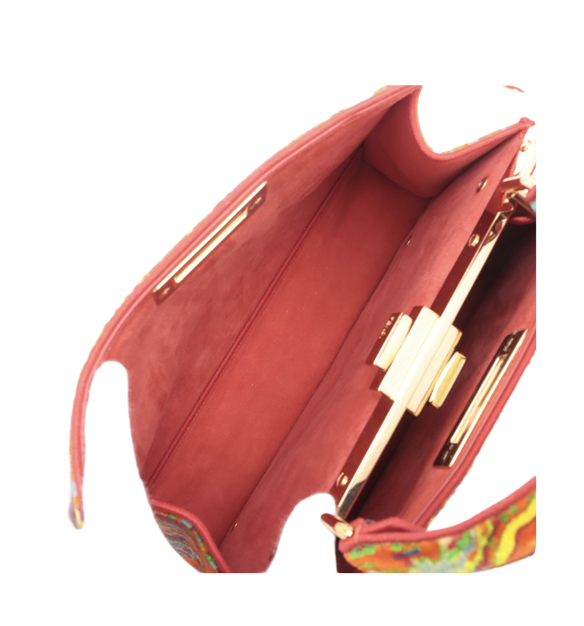 Fendi Velvet Peek-a-boo Shoulder Bag