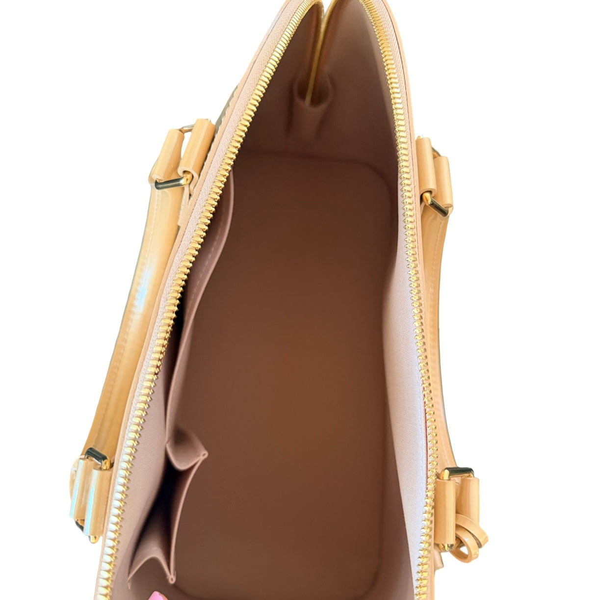Louis Vuitton Beige Vernis Alma GM Bag