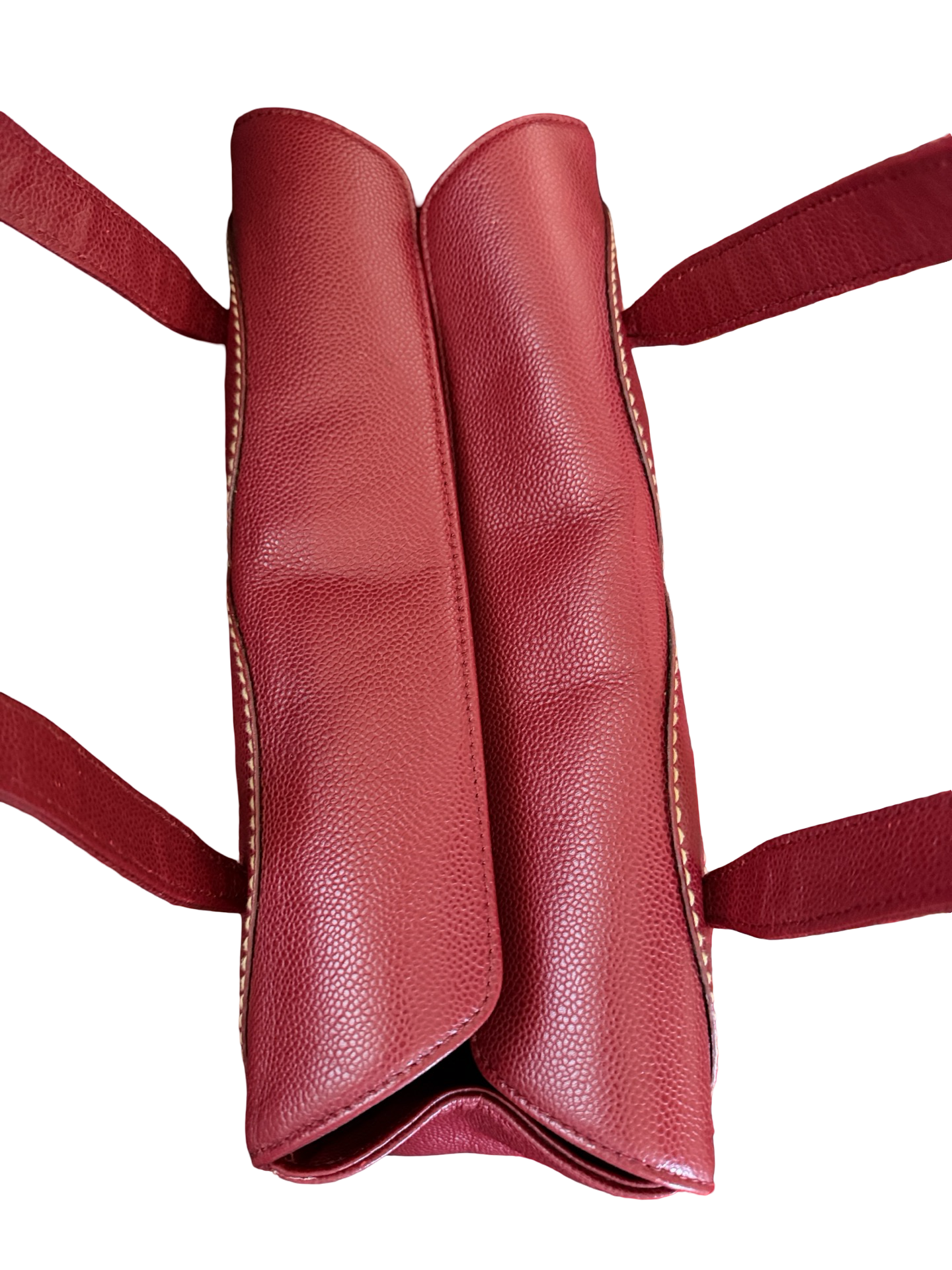 Chanel Red Caviar CC Stitch Tote