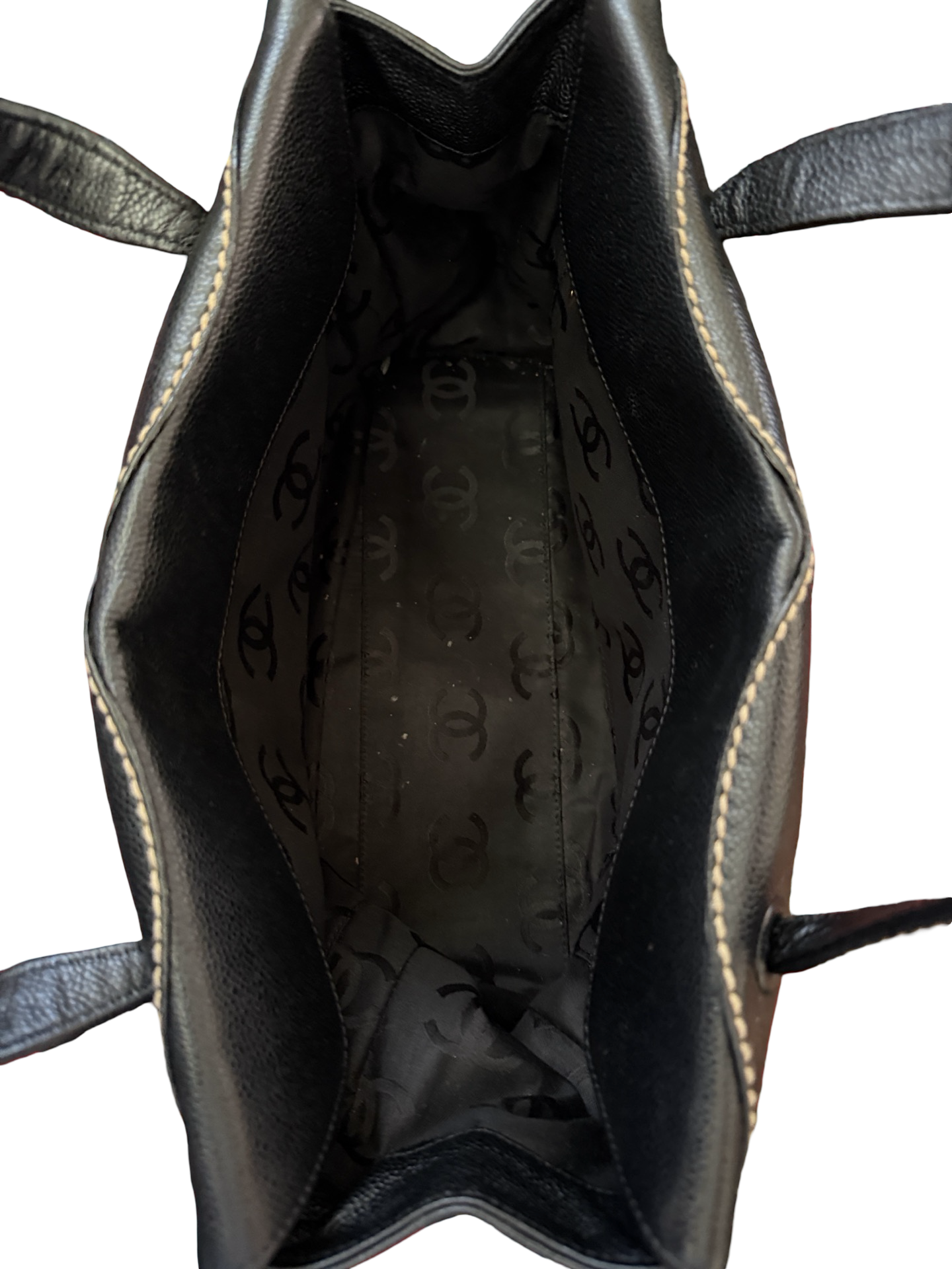 Chanel Black Caviar CC Stitch Tote