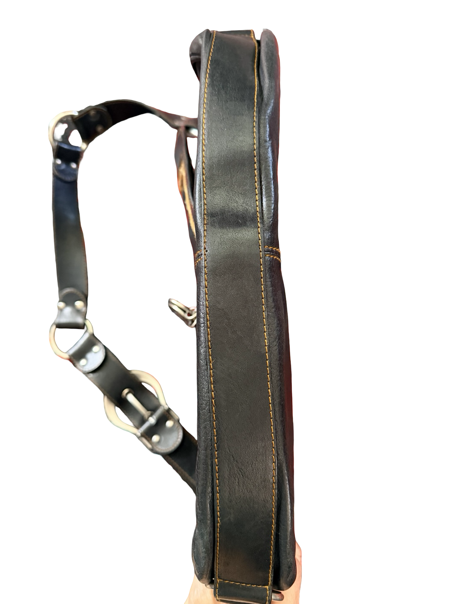 Dior Black Leather Medium Gaucho Bag