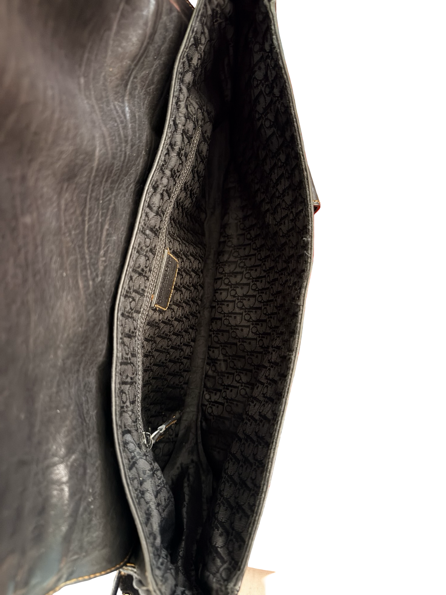 Dior Black Leather Medium Gaucho Bag