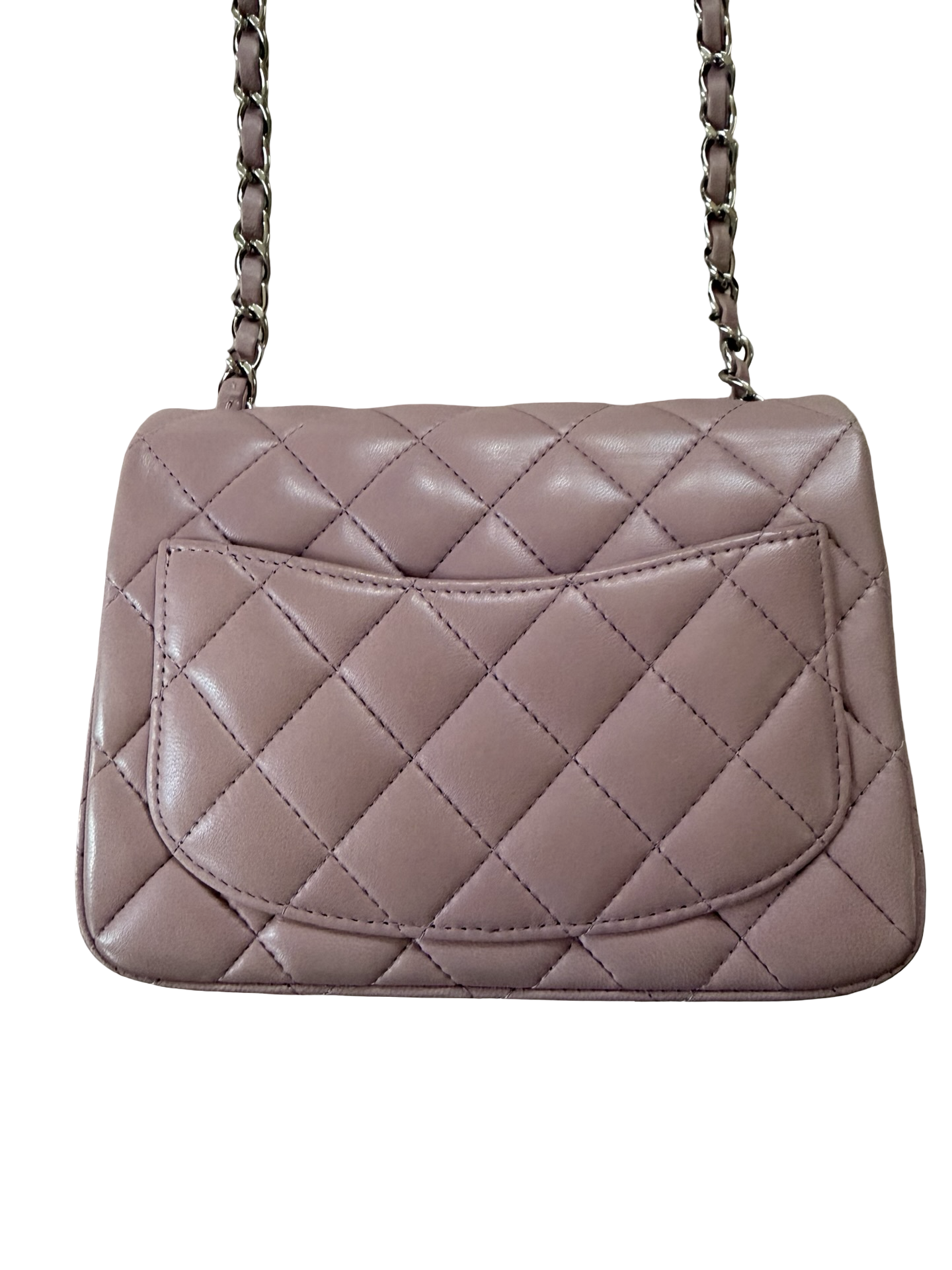 Chanel Lavender Lambskin Mini Square Crossbody