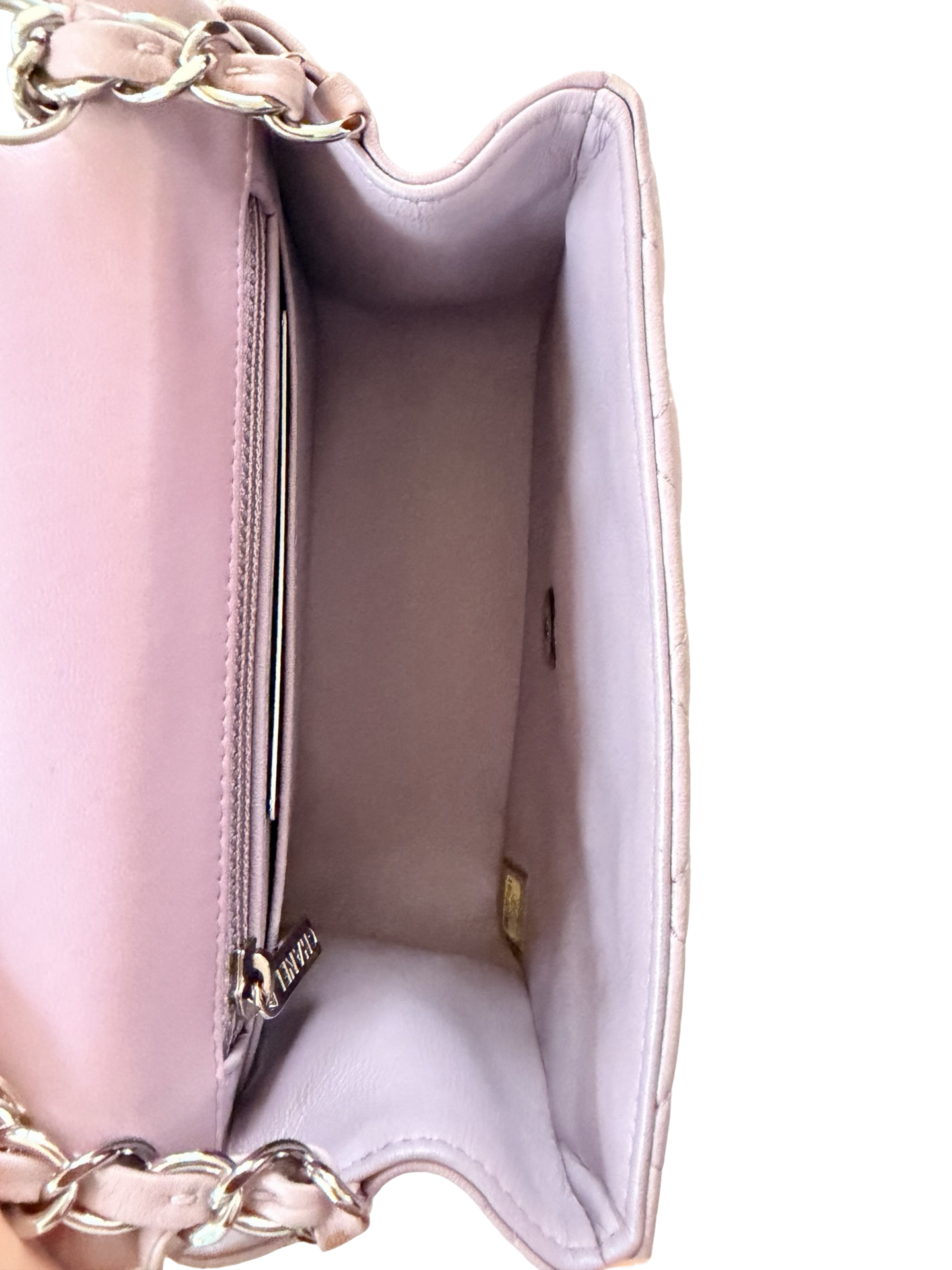 Chanel Lavender Lambskin Mini Square Crossbody