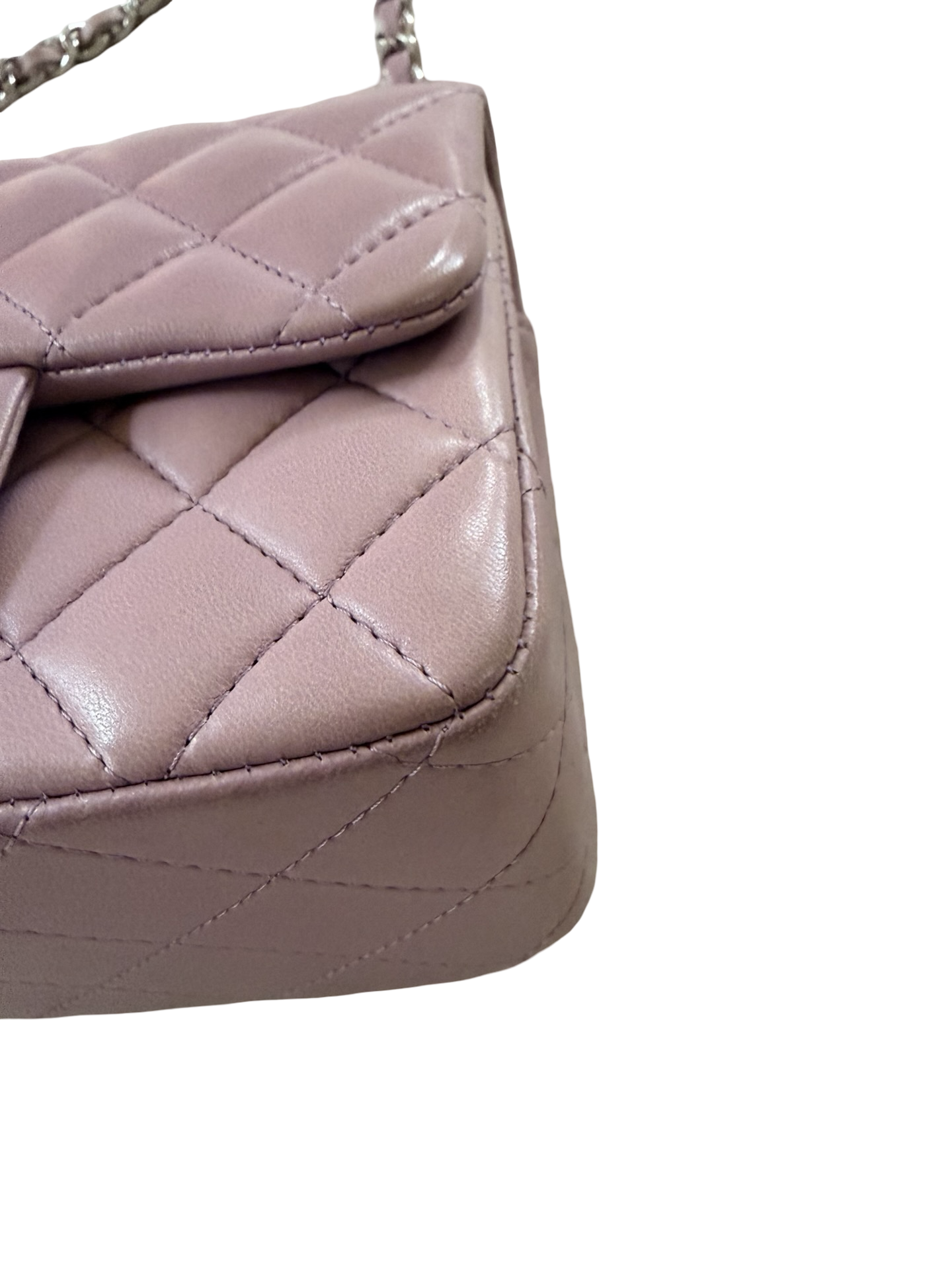 Chanel Lavender Lambskin Mini Square Crossbody