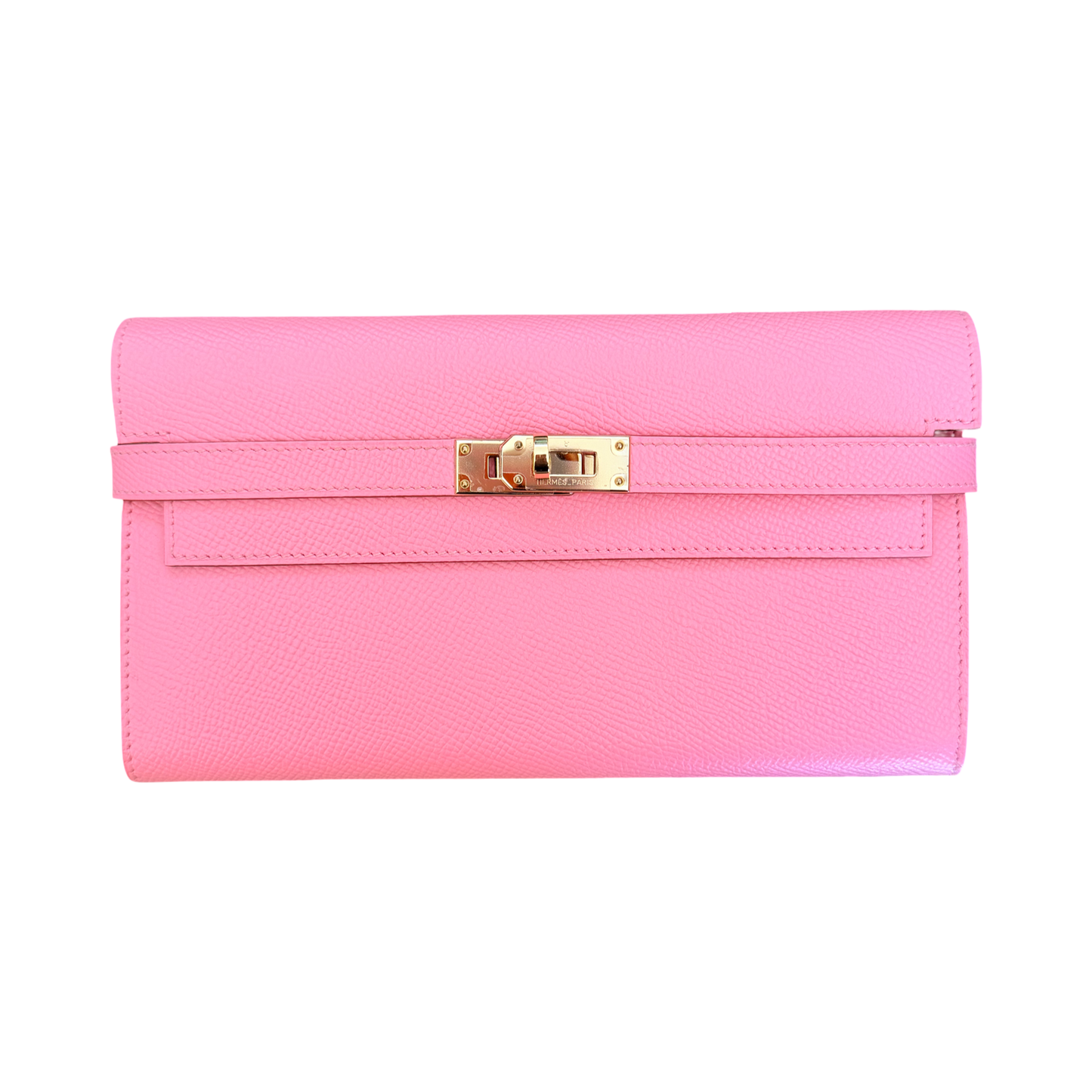 Hermes Rose Confetti Epsom Kelly Longue Wallet
