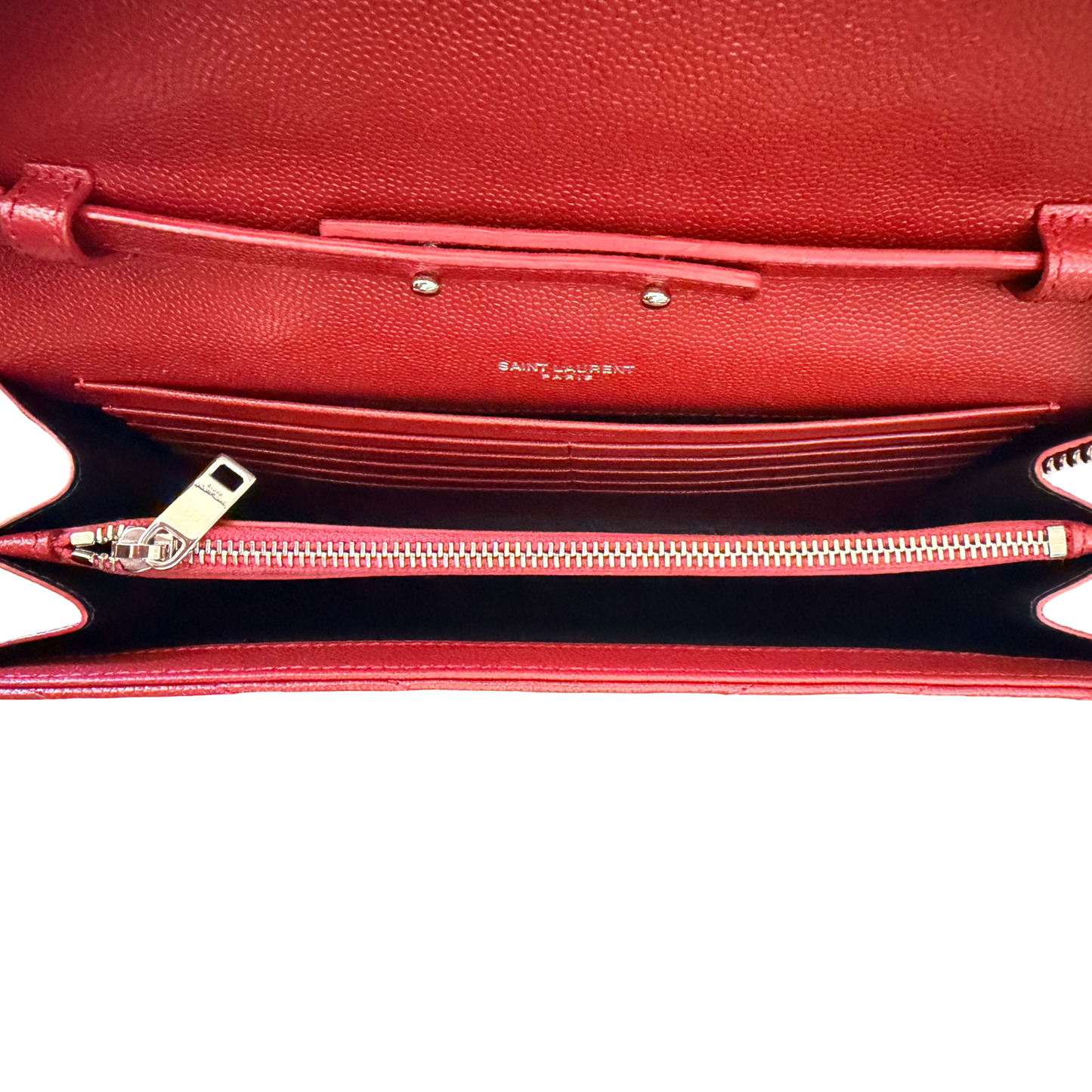 Saint Laurent YSL Burgundy Chevron Cassandra Bag