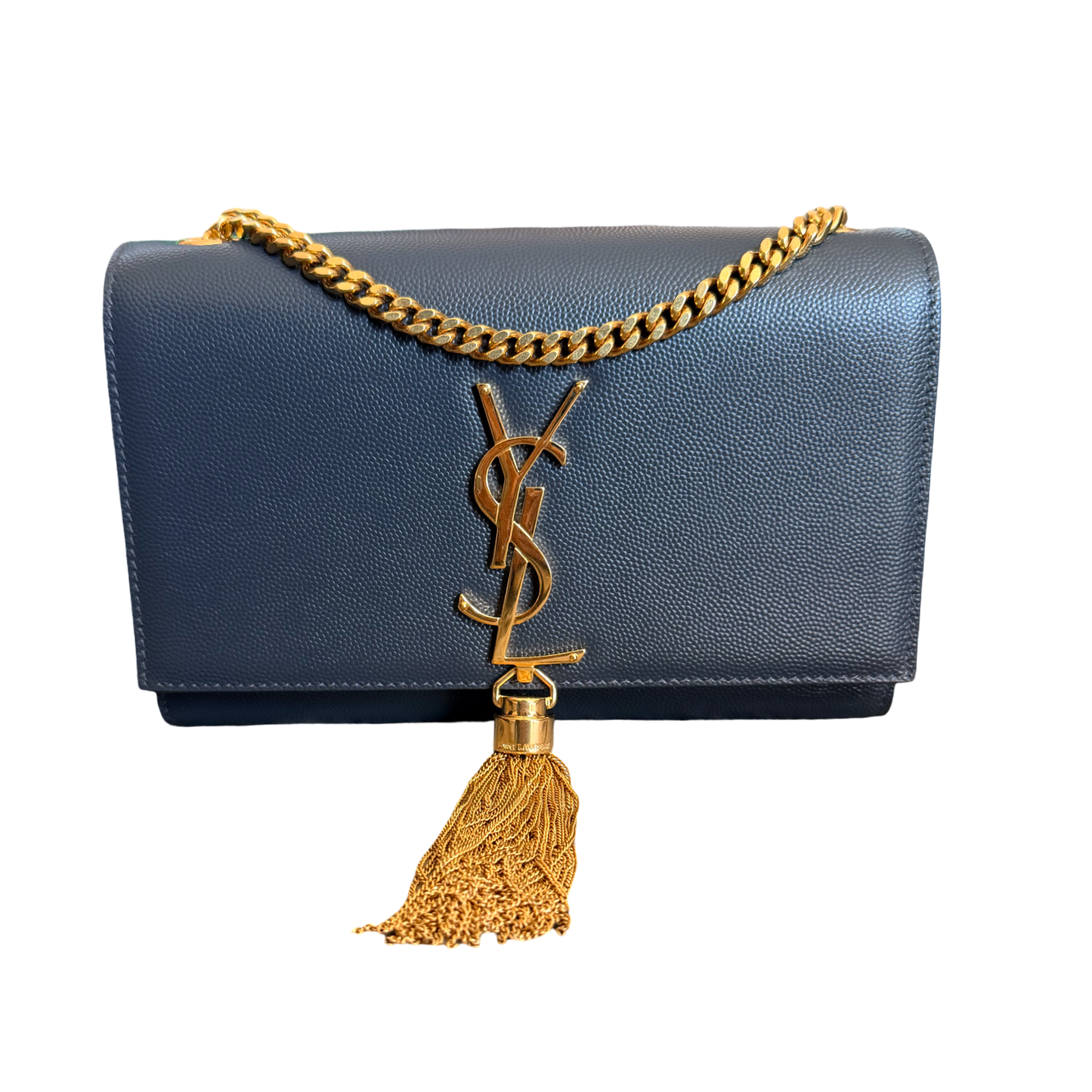 Saint Laurent YSL Dark Gray Kate Tassel Bag