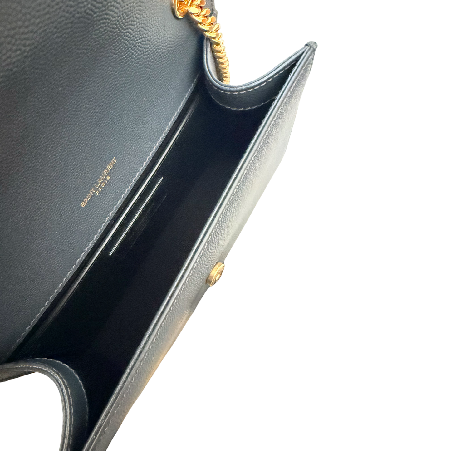 Saint Laurent YSL Dark Gray Kate Tassel Bag
