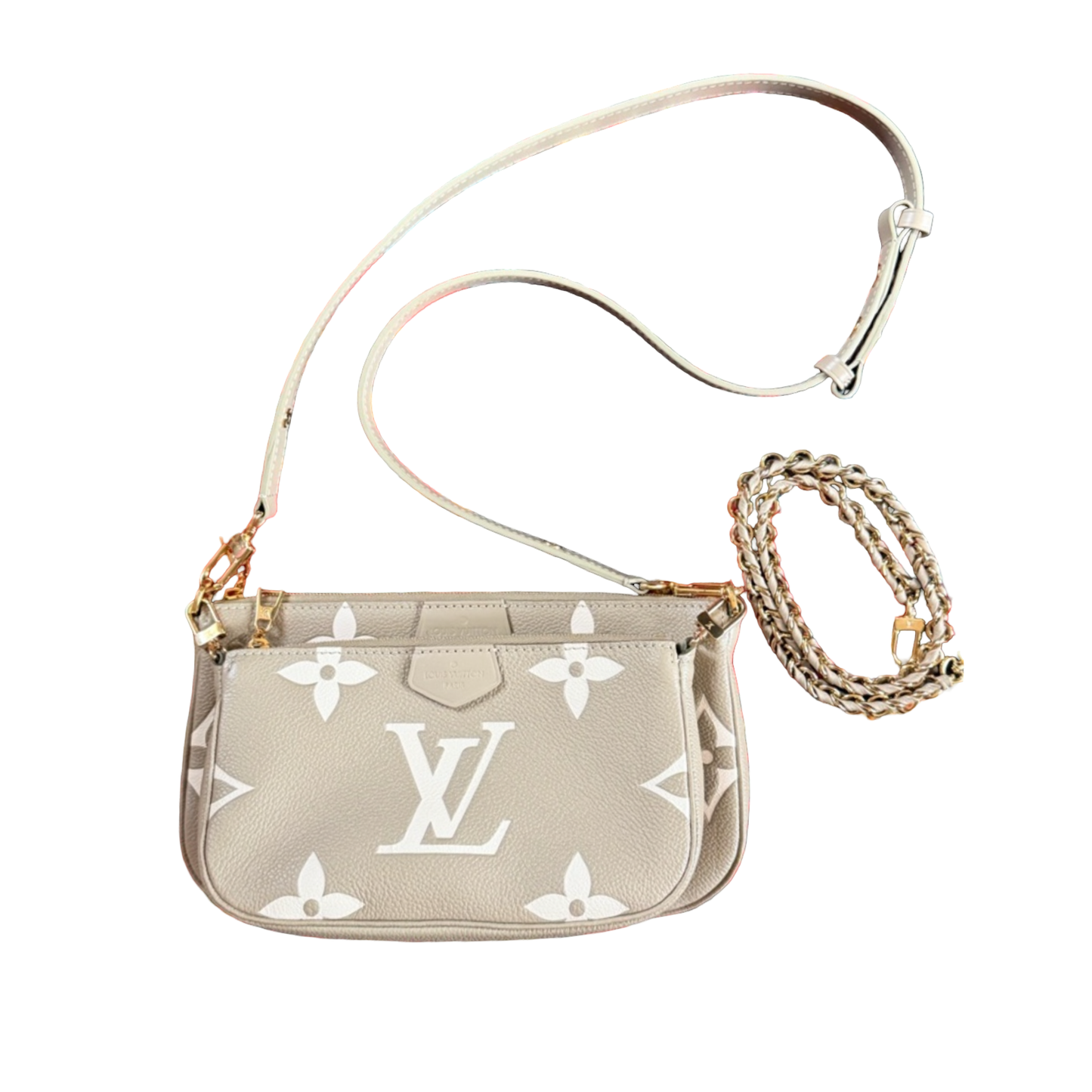 Louis Vuitton Khaki Monogram Leather Multi Pochette Crossbody
