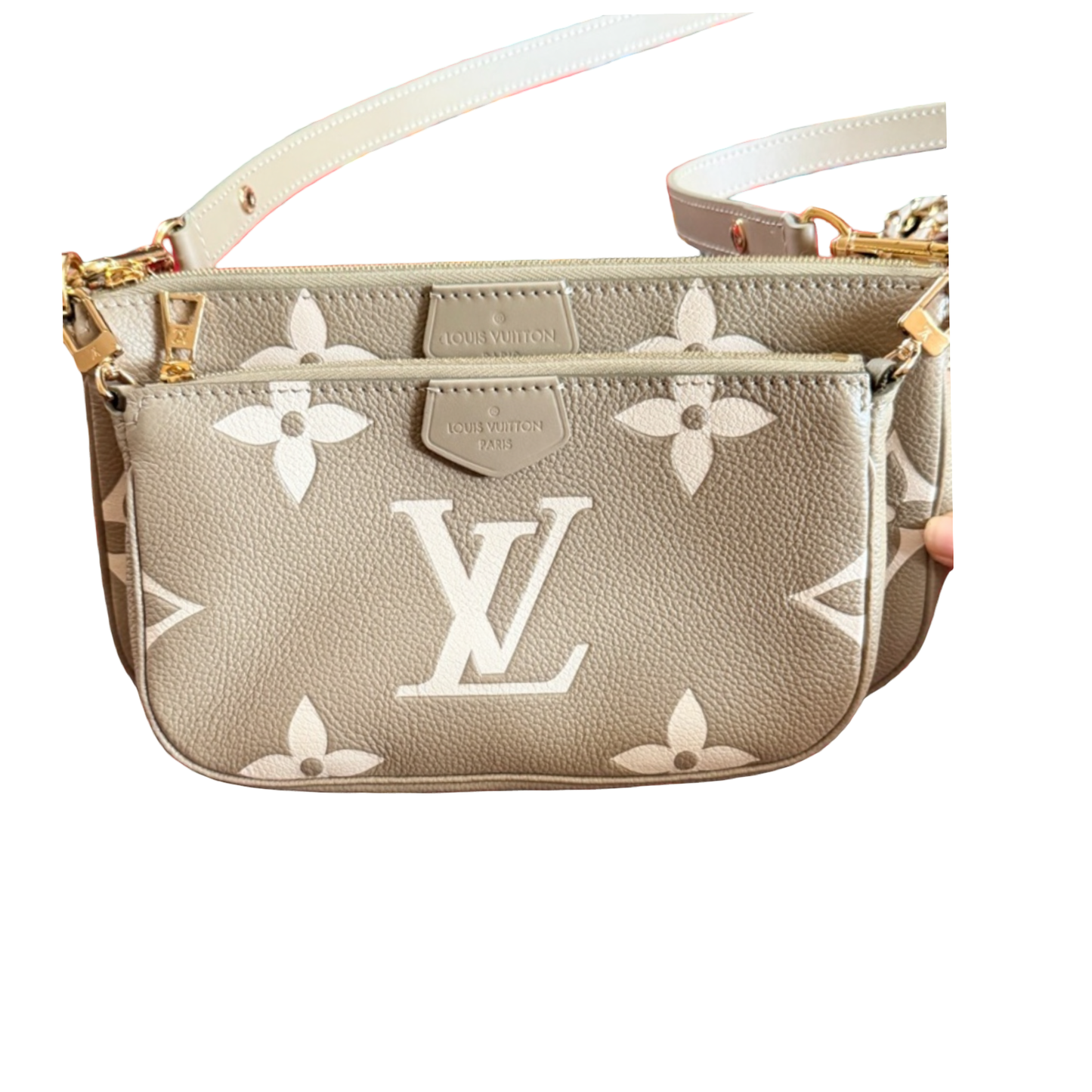 Louis Vuitton Khaki Monogram Leather Multi Pochette Crossbody