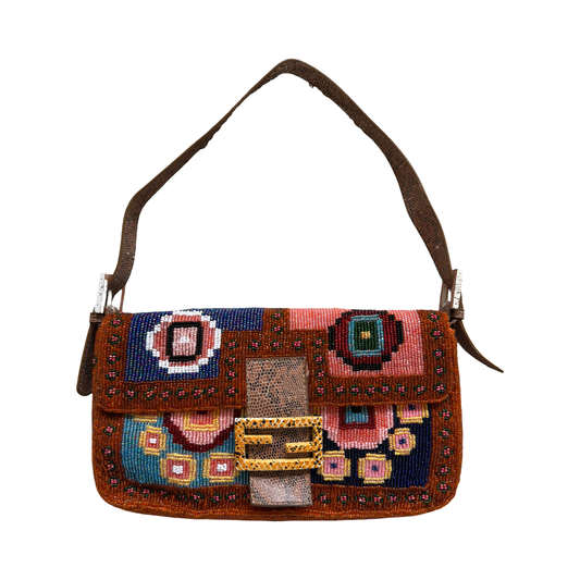Fendi Vintage  Beaded Baguette Bag