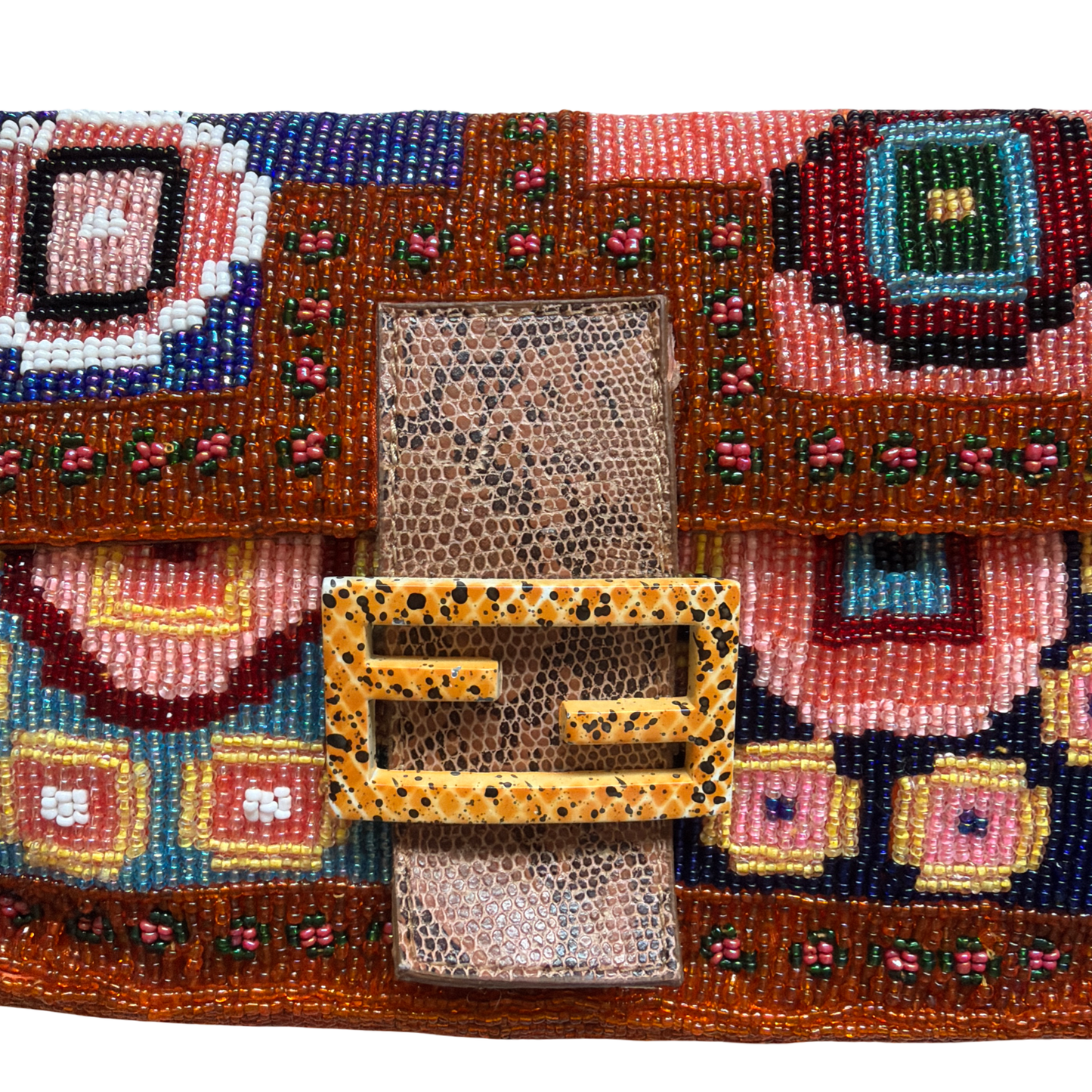 Fendi Vintage  Beaded Baguette Bag