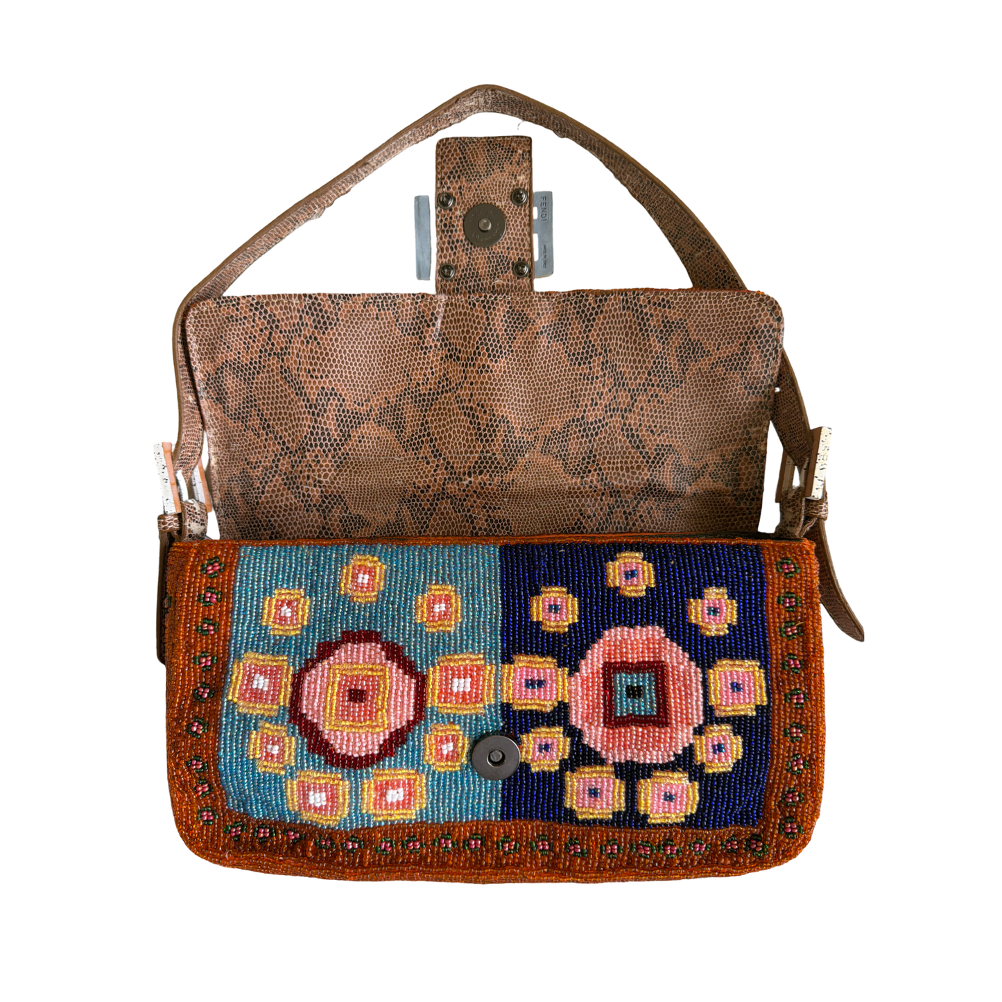 Fendi Vintage  Beaded Baguette Bag