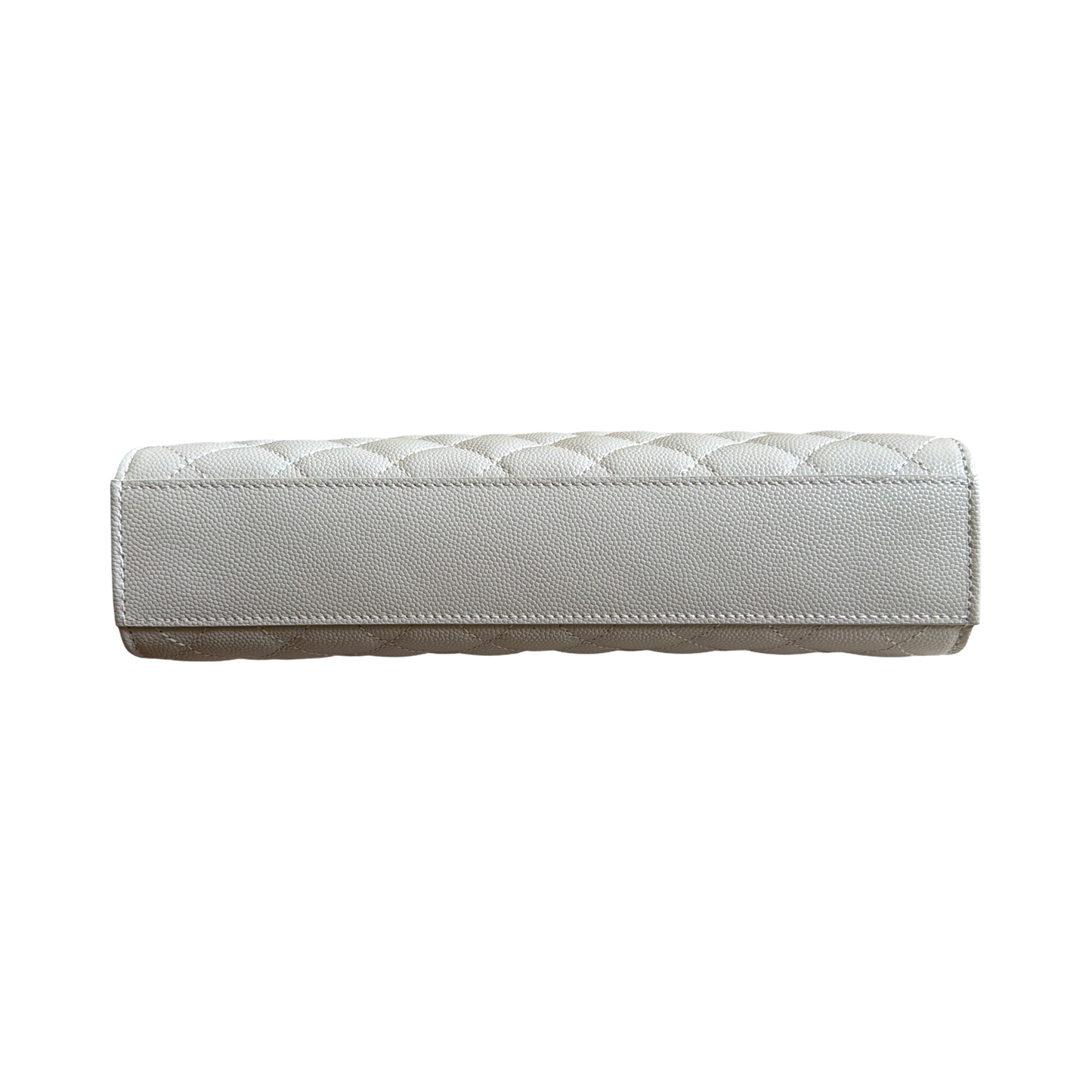 YSL White Triquilt Envelope Bag