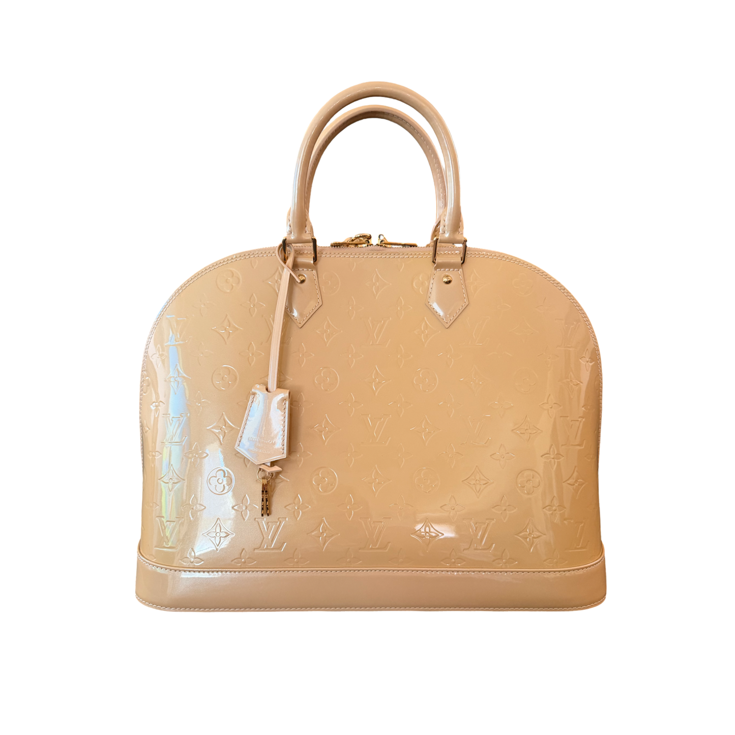 Louis Vuitton Beige Vernis Alma GM Bag