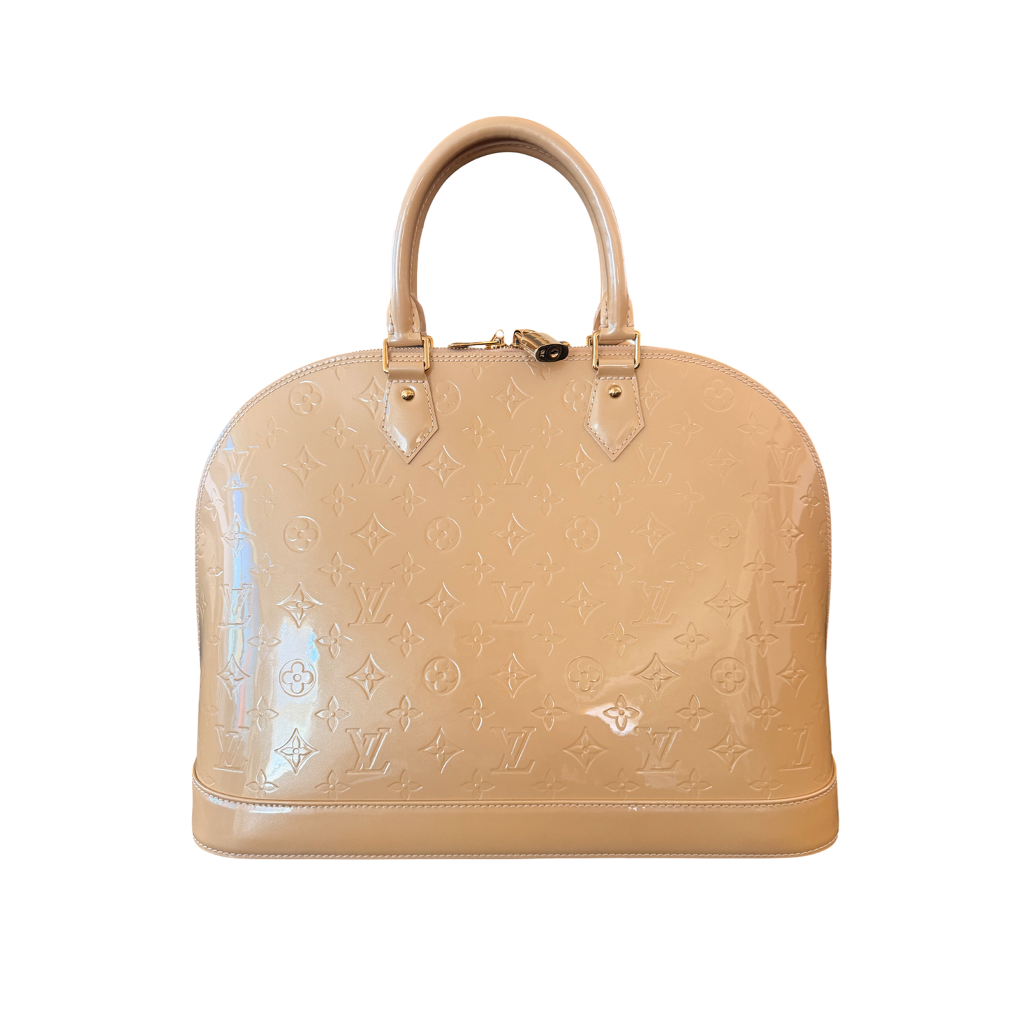 Louis Vuitton Beige Vernis Alma GM Bag