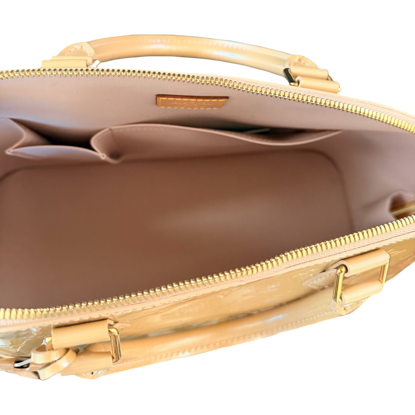 Louis Vuitton Beige Vernis Alma GM Bag