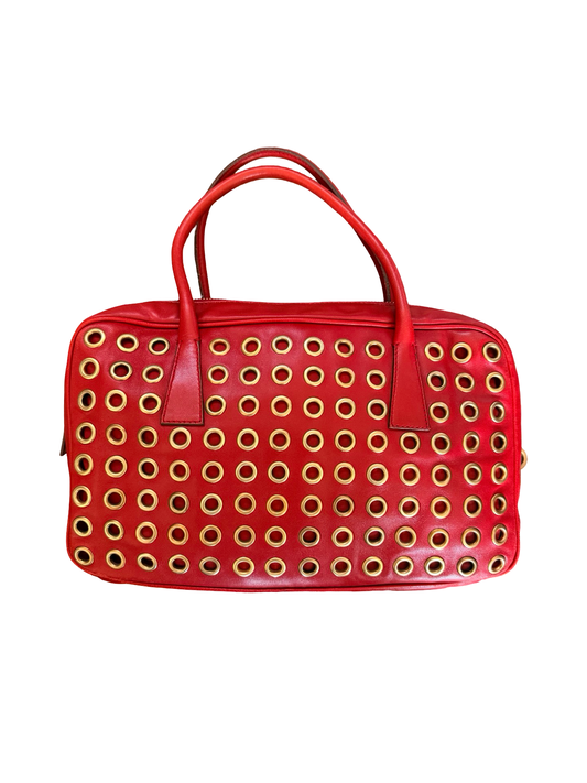 Prada Napa Grommet Bowling Bag