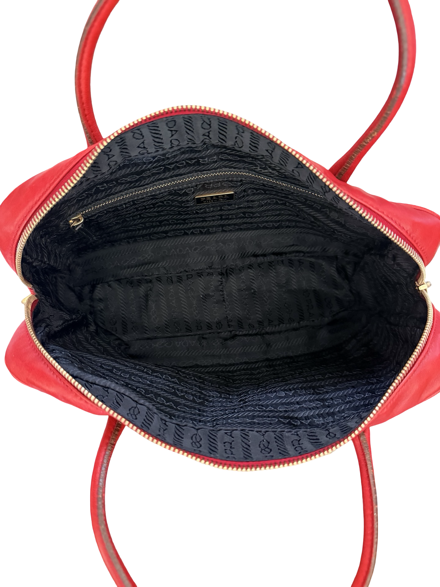 Prada Napa Grommet Bowling Bag