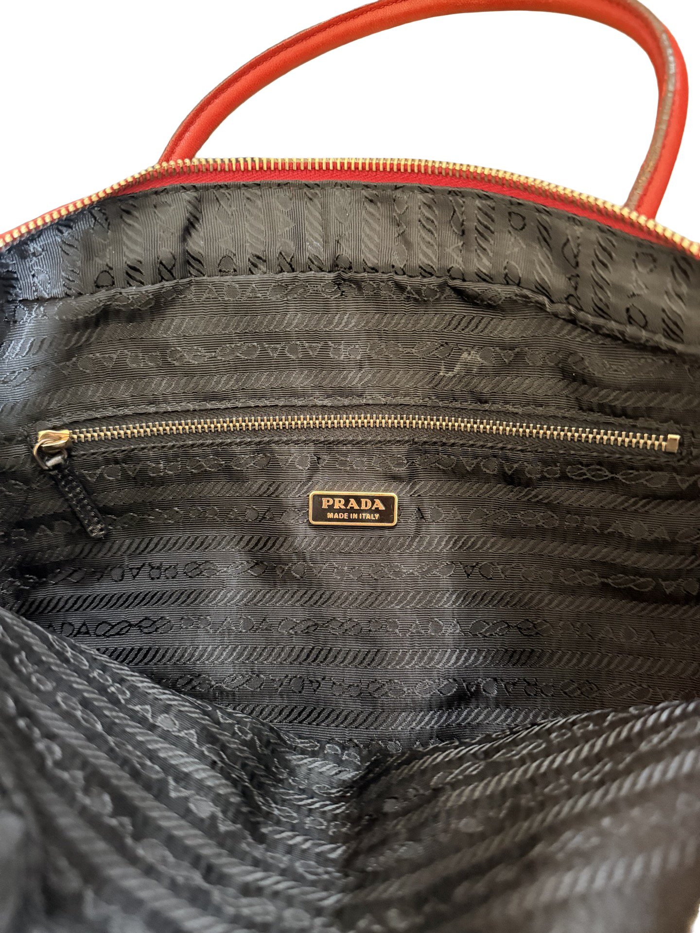 Prada Napa Grommet Bowling Bag