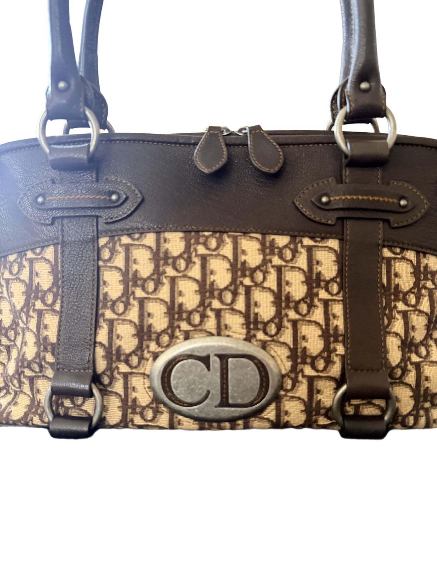 Christian Dior Vintage Monogram Trotter Shoulder Bag