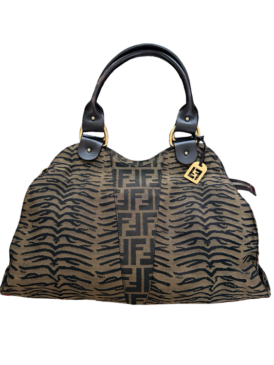 Fendi Vintage Zucca Devil Trapezio handbag