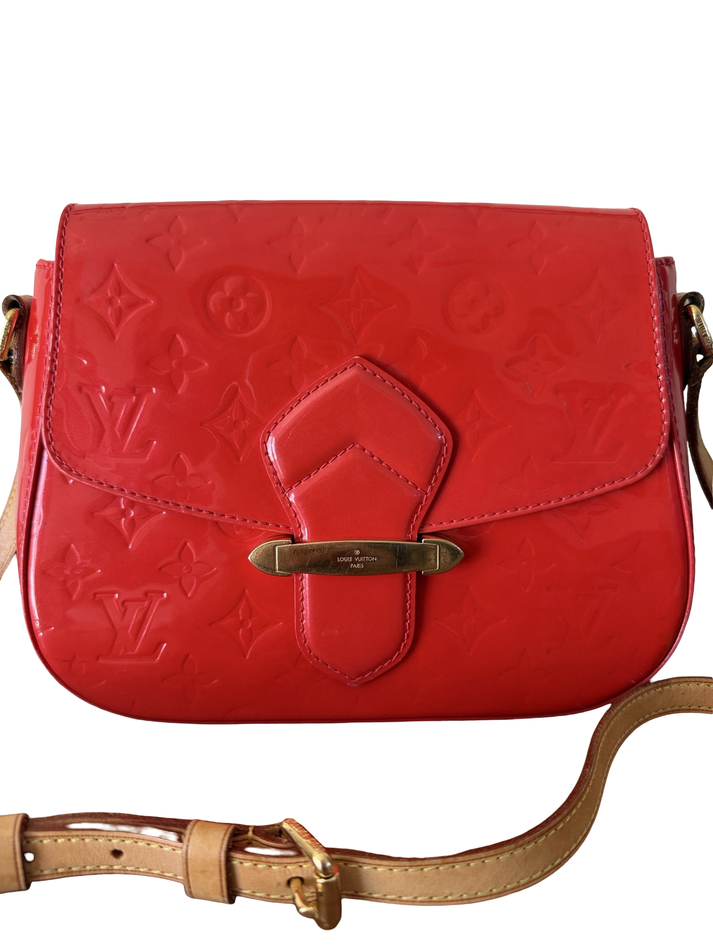 Louis Vuitton Red Vernis Monogram Bellflower PM
