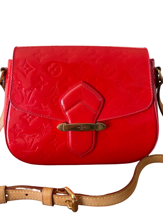 Louis Vuitton Red Vernis Monogram Bellflower PM