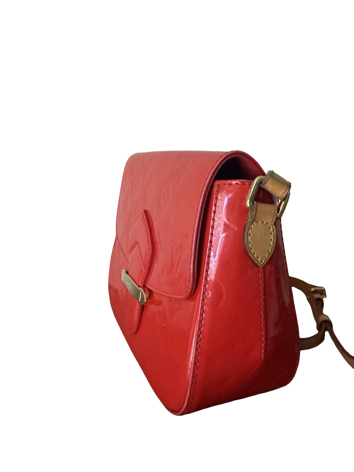 Louis Vuitton Red Vernis Monogram Bellflower PM