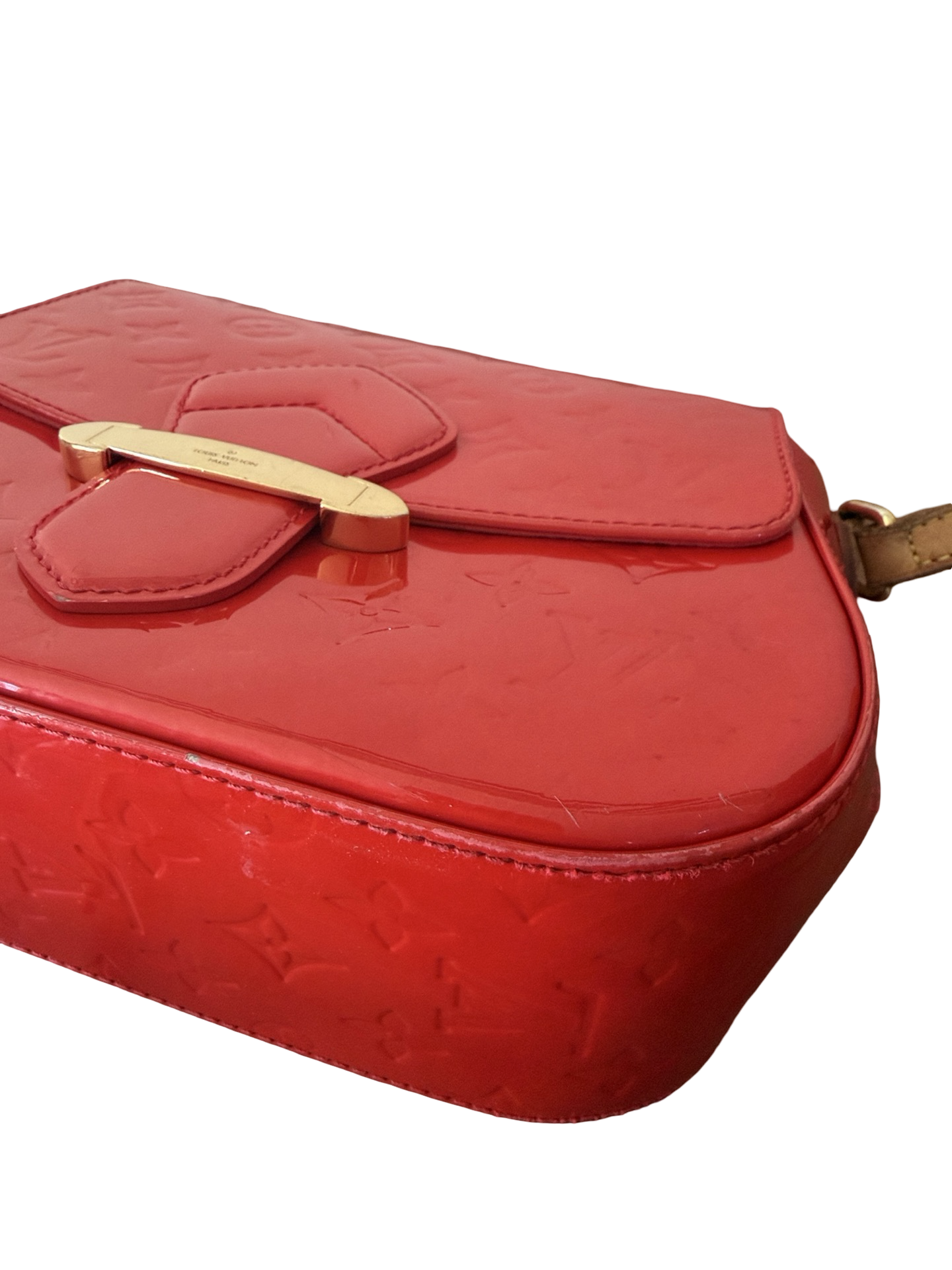 Louis Vuitton Red Vernis Monogram Bellflower PM