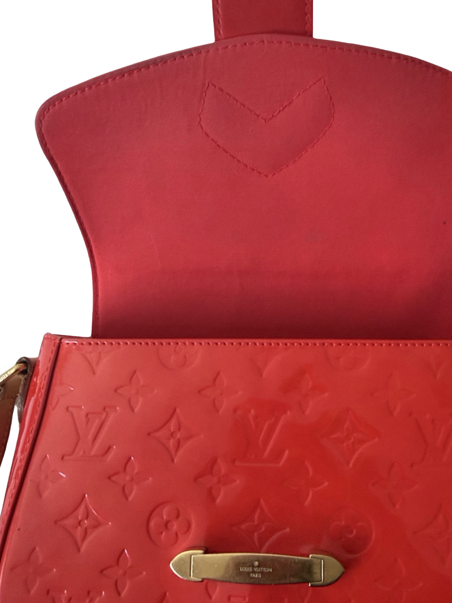 Louis Vuitton Red Vernis Monogram Bellflower PM