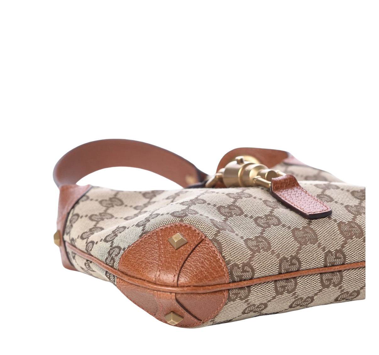 Gucci Monogram Mini Piston Lock Jackie O Hobo