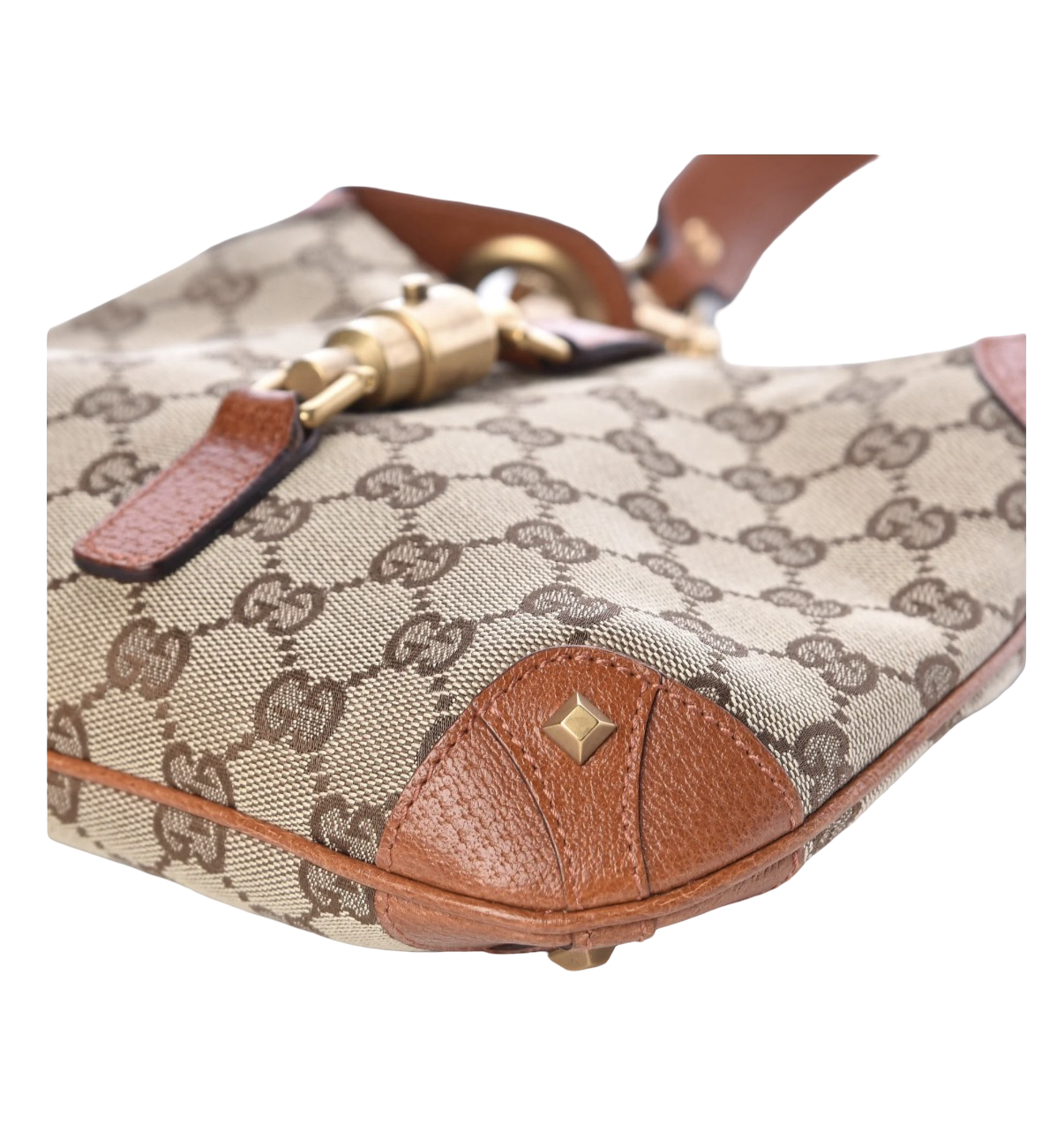 Gucci Monogram Mini Piston Lock Jackie O Hobo